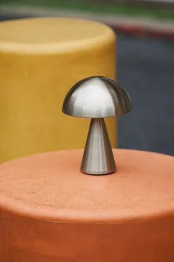 Hübsch Mush Portable Lamp Nickel
