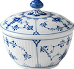 Musselmalet Riflet 15 cl. sukkerskål>Royal Copenhagen New