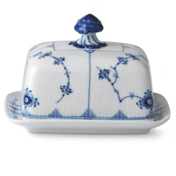 MUSSELMALET RIFLET SMØRSKÅL>Royal Copenhagen Best
