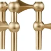 STOFF Nagel Nagel candle holder set with 3 pcs - brushed brass