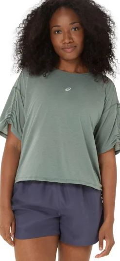 Asics Nagino Justerbar Løbe T-shirt Gr&oslash;n Hot