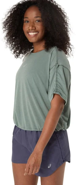 Asics Nagino Justerbar Løbe T-shirt Gr&oslash;n Hot