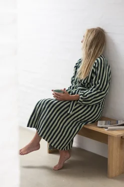 Dame Bongusta Naram Bathrobe - seafoam & deep teal