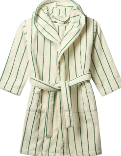 Bongusta Naram Kids Bathrobe Pure white & grass Discount