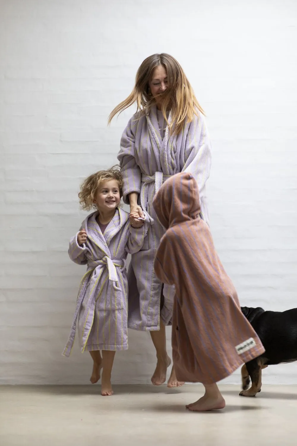 Bongusta Naram Kids Bathrobe Lilac & neon yellow Best