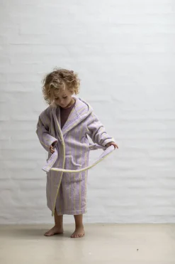 Bongusta Naram Kids Bathrobe Lilac & neon yellow Best