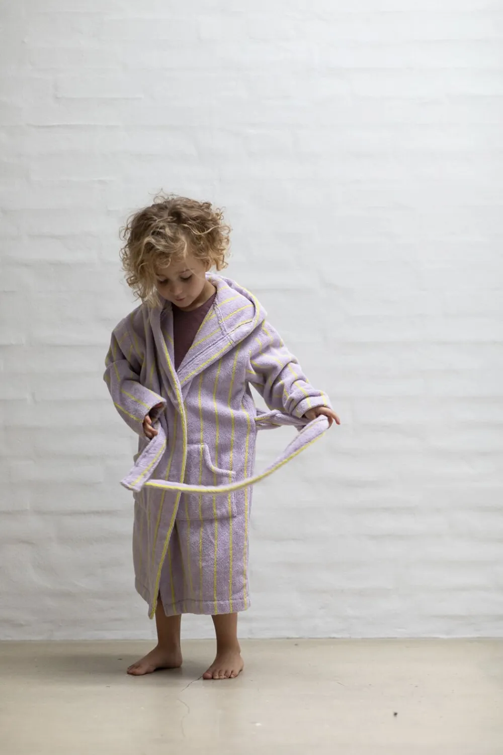 Bongusta Naram Kids Bathrobe Lilac & neon yellow Best