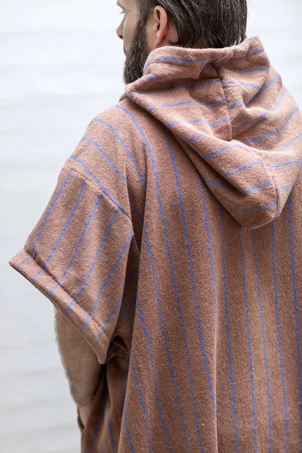 Bongusta Naram Poncho - camel & ultramarine Camel & ultramarine Clearance