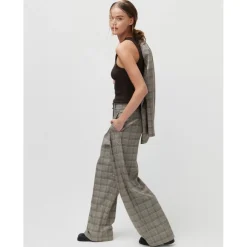 2NDDAY 2ND Mylos - Checked Suiting Taupe gray Clearance