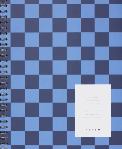 Notem NELA notebook - Large, Blue check Discount