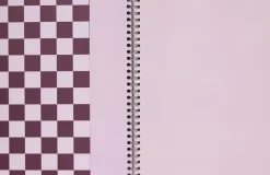 Notem NELA notebook - Large, Bordeaux check