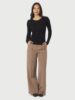 Nella Fine Rib Blouse>Neo Noir