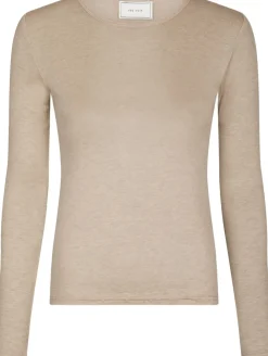 Neo Noir Nella Fine Rib Blouse Beige melange Best