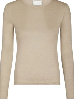 Neo Noir Nella Fine Rib Blouse Beige melange Best