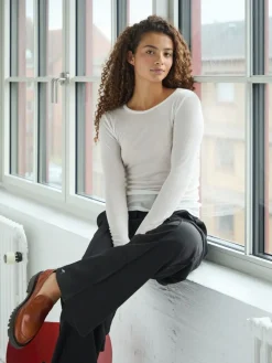 Neo Noir Nella Fine Rib Blouse White