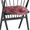 NATURES Collection New Zealand Sheepskin, Seat Cover, Long-Wool, Round 38cm