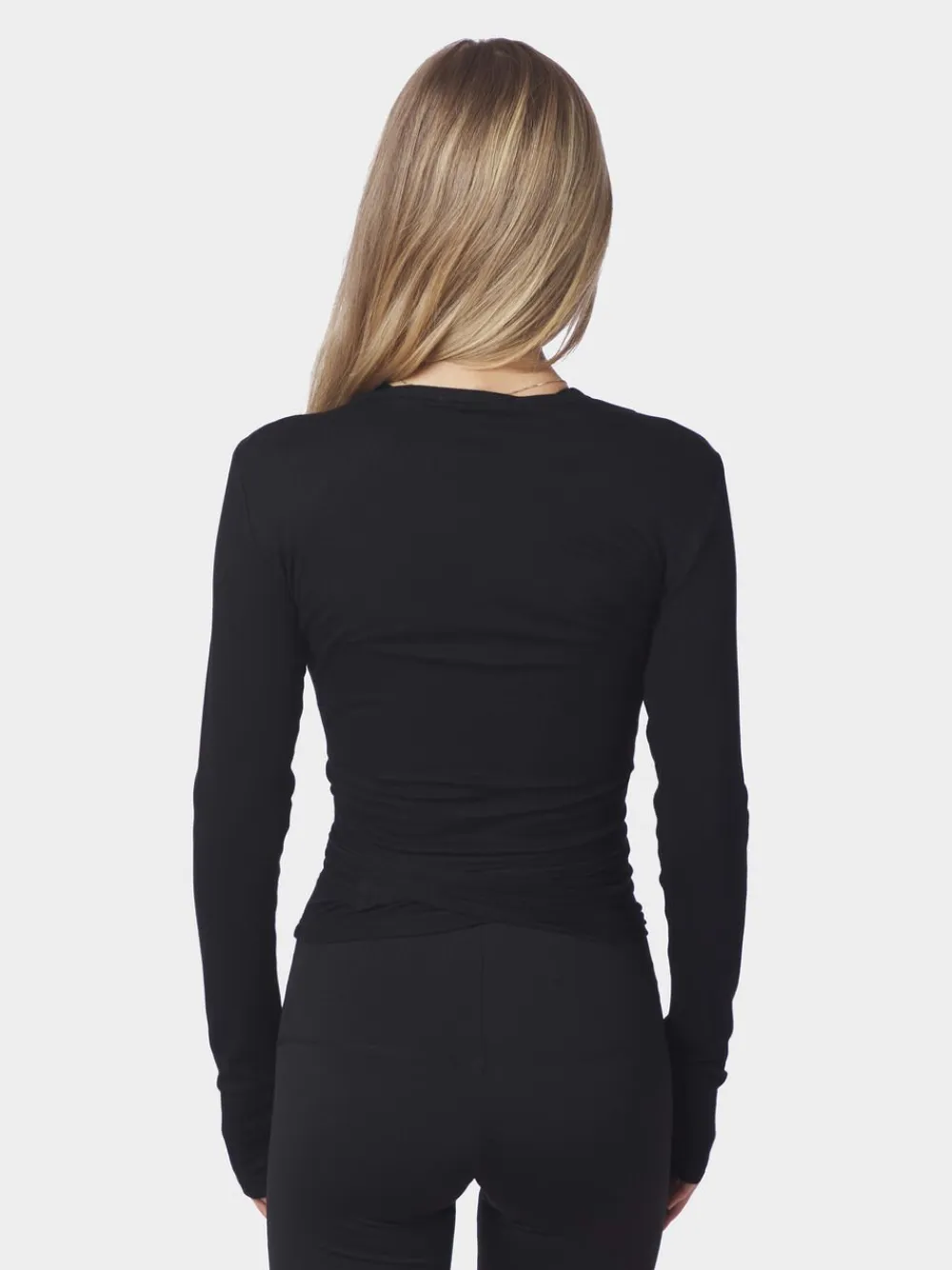 Neo Noir Nia Jersey Wrap Blouse Black Discount