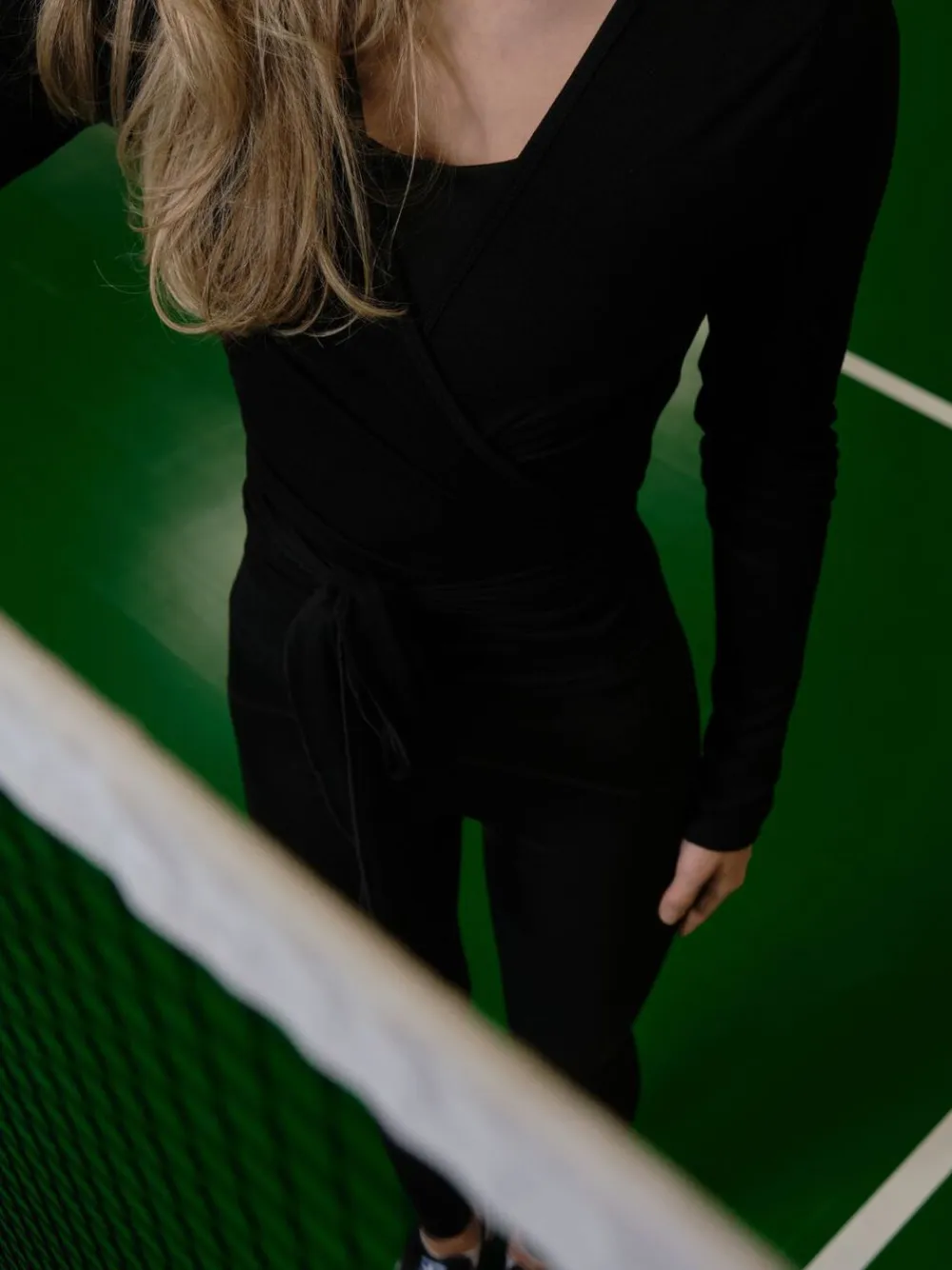 Neo Noir Nia Jersey Wrap Blouse Black Discount