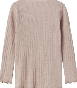 Name It NMFWOSSA WO/SI RIB LS TOP Shadow gray Best