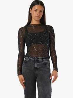 Dame Noisy may NMSTAR FOIL L/S HIGH NECK MESH JRS