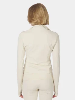 Neo Noir Nolana Zip Blouse Ivory New