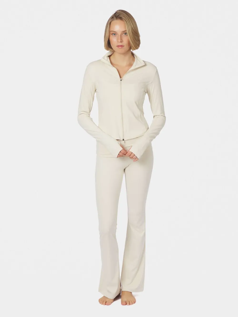 Neo Noir Nolana Zip Blouse Ivory New