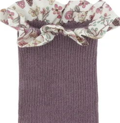 GoBabyGo Non-slip socks - Bamboo / Liberty Misty plum / donn Outlet