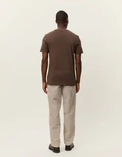 Les Deux Norregaard Contrast T-Shirt Slate brown Hot