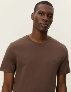 Les Deux Norregaard Contrast T-Shirt Slate brown Hot