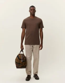 Les Deux Norregaard Contrast T-Shirt Slate brown Hot
