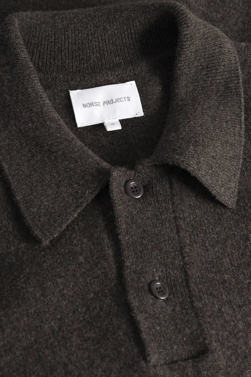Norse Projects Norse Standard Merino Lambswool Polo Heathland brown Sale