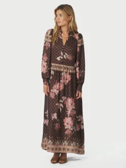 Neo Noir Nova Botanical Border Dress Black Best