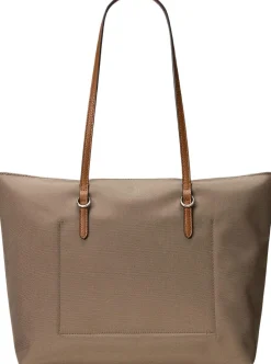 Lauren Ralph Lauren Nylon Medium Keaton Tote Bag Taupe brown/lauren tan New