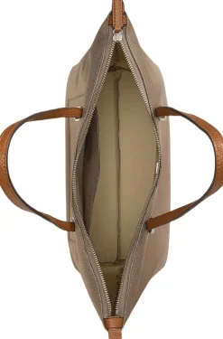 Lauren Ralph Lauren Nylon Medium Keaton Tote Bag Taupe brown/lauren tan New