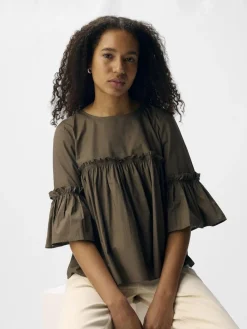 OBJIRA HOPE 3/4 RE O-NECK TOP 141><noscript><img width=