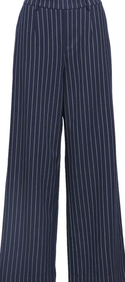 Object OBJLISA WIDE PANT AOP NOOS Sky captain/sandshell pinstripe New