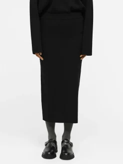 Object OBJREYNARD HW KNIT SKIRT NOOS Black New