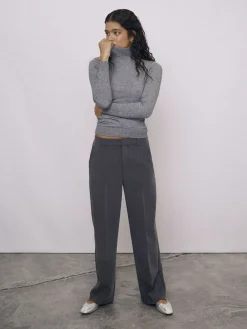 Object OBJSIGRID HW CASUAL PANT NOOS Medium grey melange Online