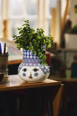 Bjørn Wiinblad Olga Vase H20 cm blå