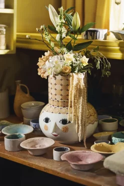 Bjørn Wiinblad Olga Vase H35 cm sand