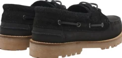 Garment Project Ollie Boat Shoe - Nubuck/Hairy Suede Black Hot