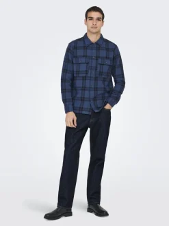 Only & Sons ONSEDGE STRAIGHT RINSE 4942 TAI DNM Dark blue denim/rinse Discount