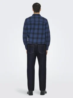 Only & Sons ONSEDGE STRAIGHT RINSE 4942 TAI DNM Dark blue denim/rinse Discount