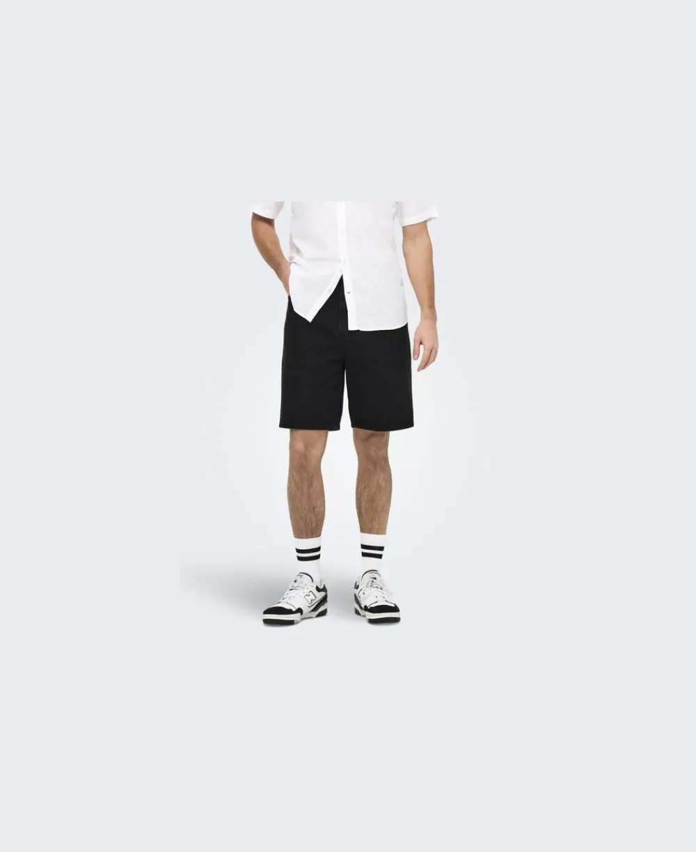 Only & Sons ONSFADE BLACK 9087 TAI DNM SHORTS N