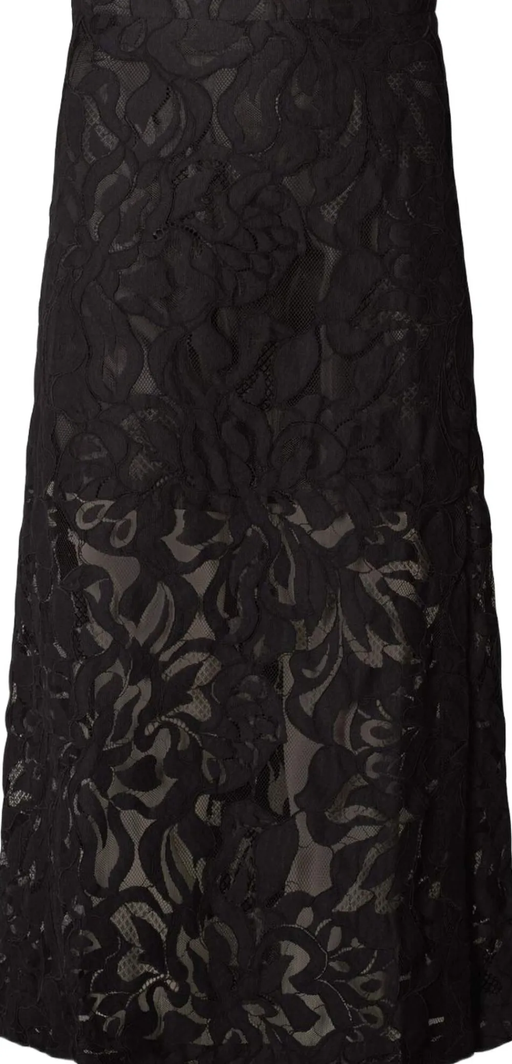 Rabens Saloner Orchid lace skirt - Fauna Black Hot