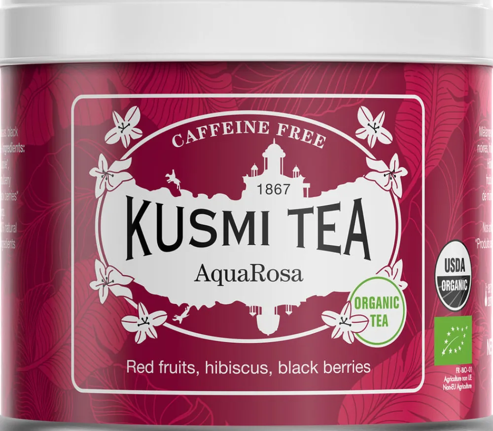 Kusmi Tea Organic AquaRosa 100g metal tin / 3.5oz.