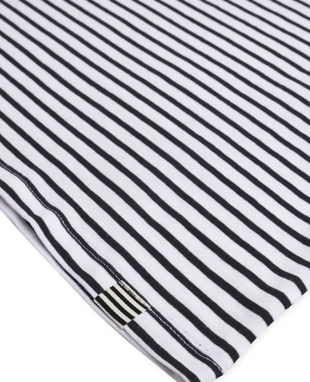 Mads Nørgaard - Copenhagen Organic Favorite Stripe Teasy White/black Hot
