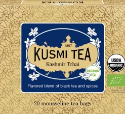 Kusmi Tea Organic Kashmir Tchai - Box of 20 mousseline tea bags - 40gr