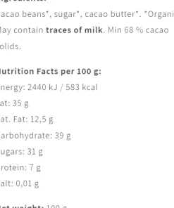 Friis-Holm Organic O'payo 68% 100 g økologisk Clearance