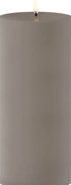 Uyuni Outdoor LED pillar candle, Sandstone, 8,4x20 cm